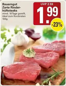 WEZ Bauerngut Zarte Rinderhüftsteaks Angebot