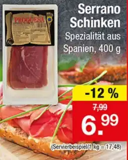 Zimmermann PROQUESA Serrano Schinken Angebot