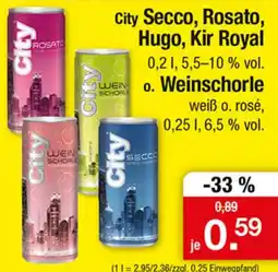 Zimmermann City Secco, Rosato, Hugo, Kir Royal Angebot