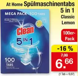 Zimmermann at home Clean Spülmaschinentabs Classic Lemon Angebot