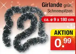 Zimmermann Girlande grün, Schneespitzen Angebot