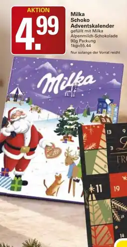 WEZ Milka Schoko Adventskalender Angebot