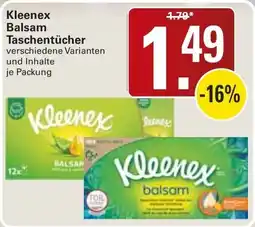 WEZ Kleenex Balsam Taschentücher Angebot