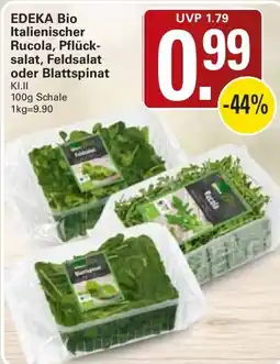 WEZ EDEKA Bio Italienischer Rucola, Pflücksalat, Feldsalat oder Blattspinat Angebot