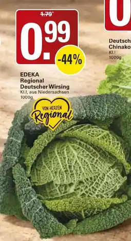 WEZ EDEKA Regional Deutscher Wirsing Angebot
