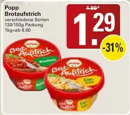 WEZ Popp Brotaufstrich Angebot
