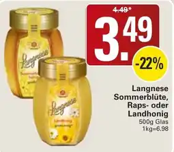 WEZ Langnese Sommerblüte, Raps- oder Landhonig Angebot