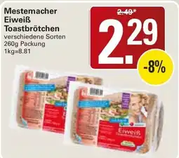 WEZ Mestemacher Eiweiß Toastbrötchen Angebot