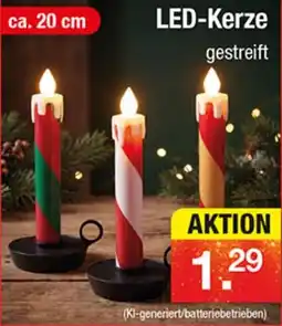 Zimmermann LED-Kerze gestreift Angebot