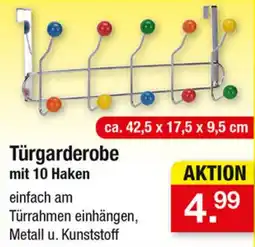 Zimmermann Türgarderobe mit 10 Haken Angebot