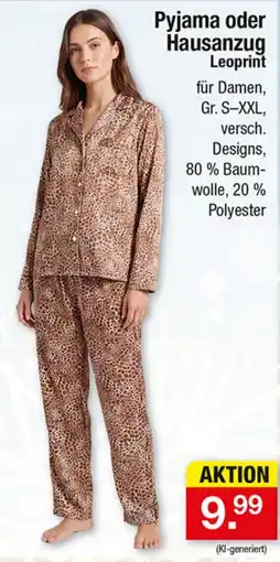 Zimmermann Pyjama oder Hausanzug Leoprint Angebot