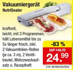 Zimmermann Vakuumiergerät NutriSealer Angebot