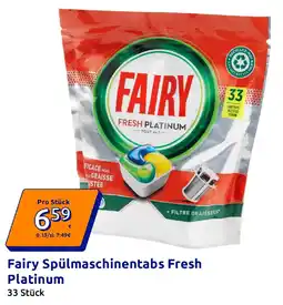 Action Fairy Spülmaschinentabs Fresh Platinum Angebot