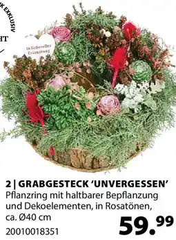 Dehner Grabgesteck 'unvergessen' Angebot