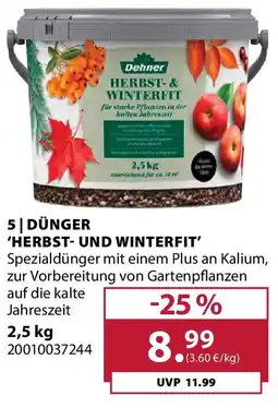 Dehner Dünger 'herbst und winterfit' Angebot