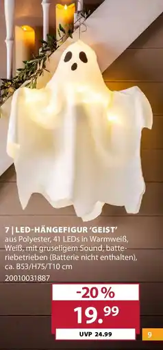 Dehner Led-hängefigur 'geist' Angebot
