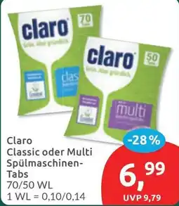 Budni Claro Classic oder Multi Spülmittel-Tabs Angebot