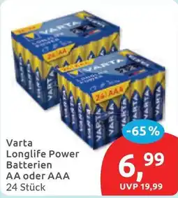 Budni Varta Longlife Power Batterien Angebot