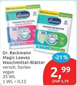 Budni Dr. Beckmann Magic Leaves Waschmittel-Blätter vegan Angebot