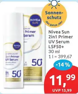 Budni Nivea Sun 2in1 Primer UV Serum Angebot