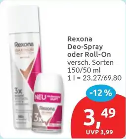Budni Rexona Deo-Spray oder Roll-On Angebot
