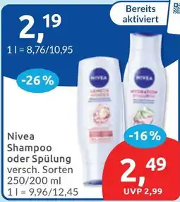 Budni Nivea Shampoo oder Spülung Angebot