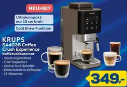Euronics KRUPS SA403B Coffee Crush Experience Kaffeevollautomat Angebot