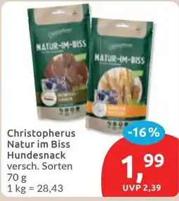 Budni Christopherus Natur im Biss Hundesnack Angebot