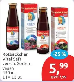 Budni Rotbäckchen Vital Saft vegan Angebot