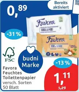 Budni Favora Feuchtes Toilettenpapier Angebot