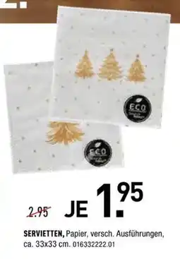 Möbel Wallach SERVIETTEN, Papier, versch. Ausführungen Angebot
