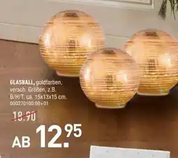Möbel Wallach GLASBALL, goldfarben Angebot