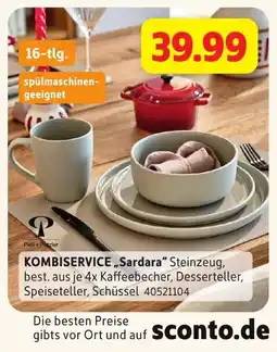 SCONTO KOMBISERVICE „Sardara“ Steinzeug Angebot