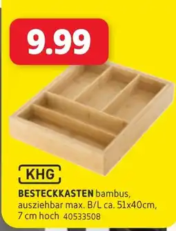 SCONTO KHG BESTECKKASTEN bambus Angebot