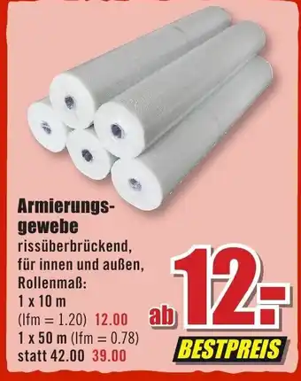 B1 Discount Baumarkt Armierungsgewebe 1*10m Angebot