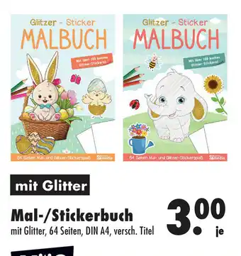 Mäc Geiz Mal-/Stickerbuch Angebot