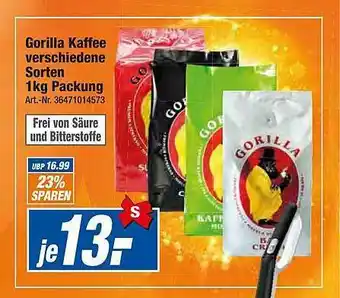 expert Techno Land Gorilla Kaffee Angebot