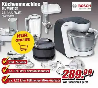 Poco Küchenmaschine Mum50131 Bosch Angebot