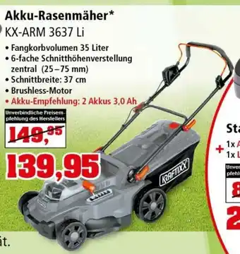 Thomas Philipps Akku Rasenmäher KX-ARM 3637 Li Angebot