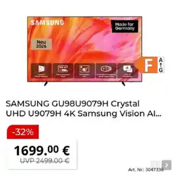 MediaMarkt SAMSUNG GU98U9079H Crystal UHD U9079H 4K Samsung Vision AI Angebot
