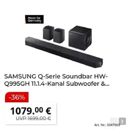 MediaMarkt SAMSUNG Q-Serie Soundbar HW-Q995GH Angebot