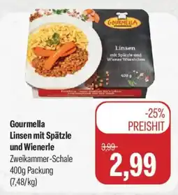 Feneberg Gourmella Linsen mit Spätzle und Wienerle Angebot
