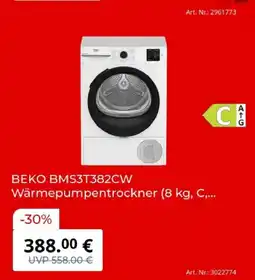MediaMarkt BEKO BMS3T382CW Wärmepumpentrockner Angebot