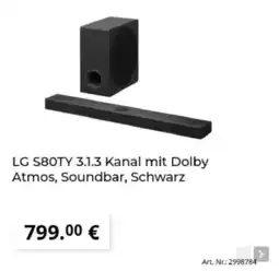 MediaMarkt LG S80TY 3.1.3 Kanal mit Dolby Atmos, Soundbar, Schwarz Angebot