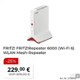 MediaMarkt FRITZ! FRITZ!Repeater 6000 (Wi-Fi 6) WLAN Mesh-Repeater Angebot