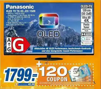 expert Octomedia Panasonic Oled Tv Tx-55 Jzx 1509 Angebot