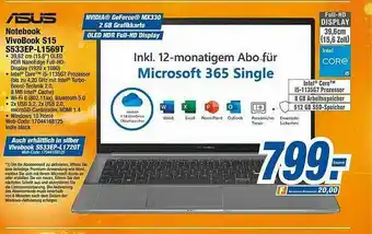 expert Octomedia Asus Notebook Vivobook S15 S533ep-l1569t Angebot