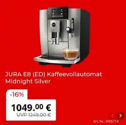 MediaMarkt JURA E8 (ED) Kaffeevollautomat Midnight Silver Angebot