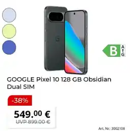 MediaMarkt GOOGLE Pixel 10 128 GB Obsidian Dual SIM Angebot
