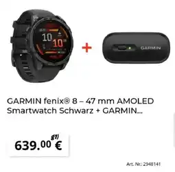 MediaMarkt GARMIN fenix® 8 - 47 mm AMOLED Smartwatch Schwarz Angebot